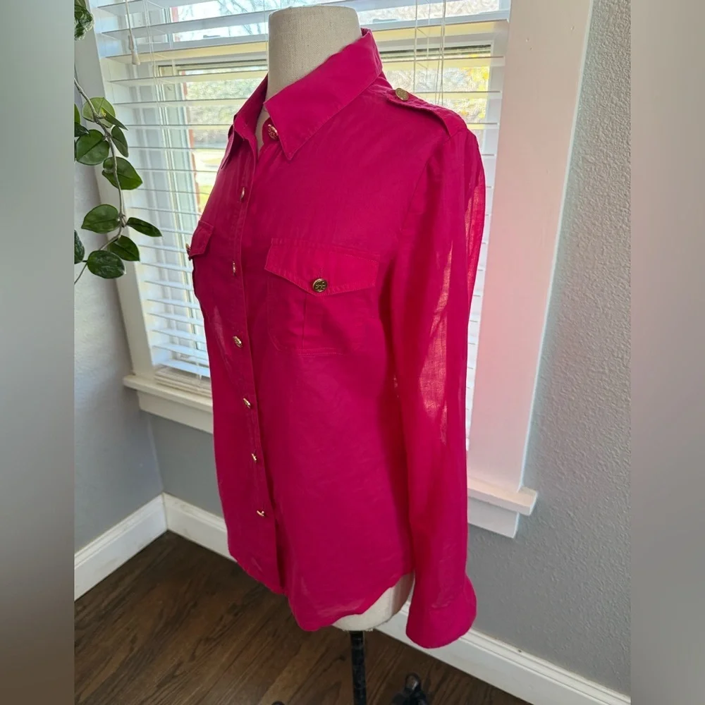 Tory‎ Burch Brigette Button Up long Sleeve Size 8